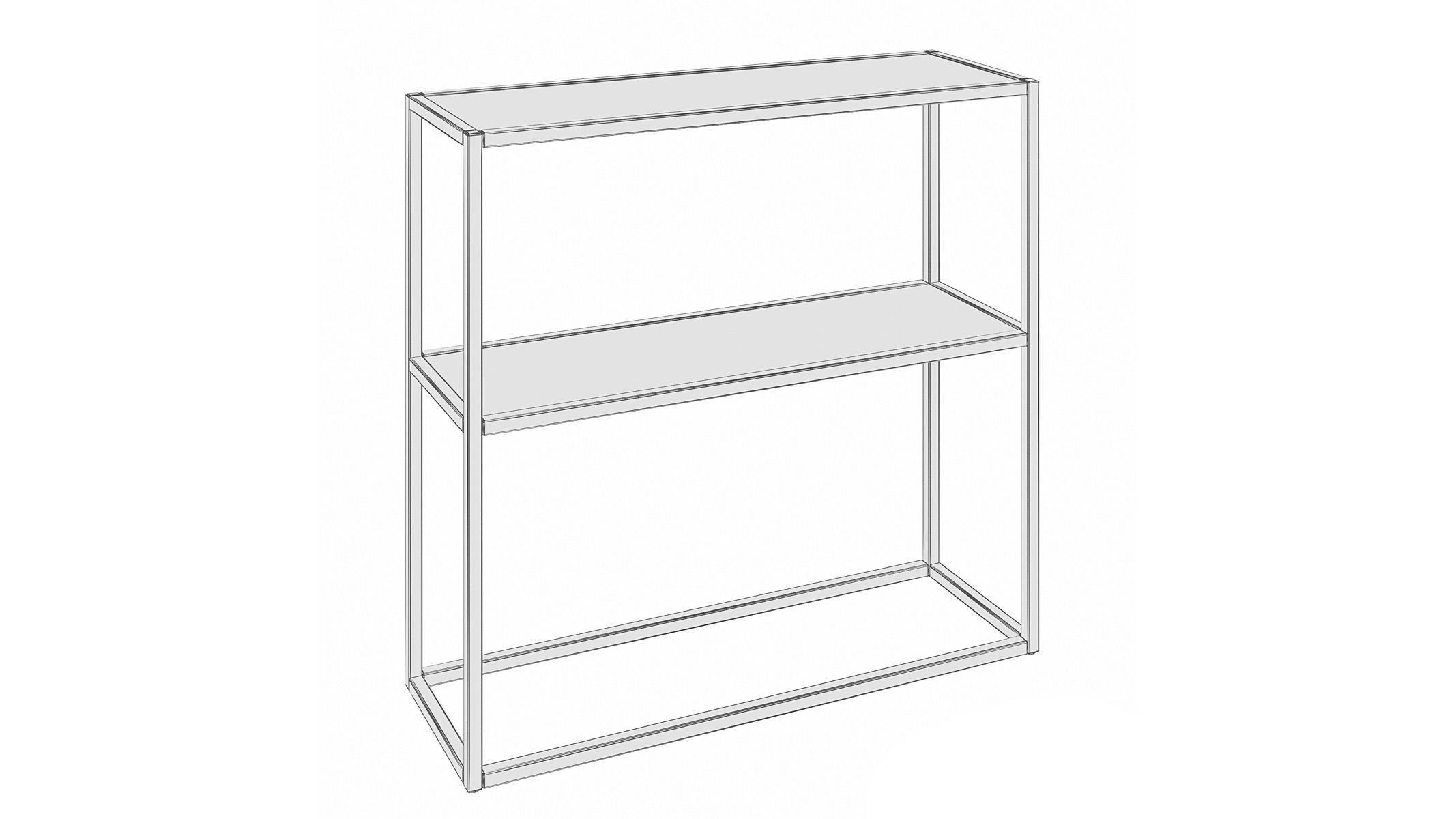 Demeris 32 Steel Console Table 3D model_3