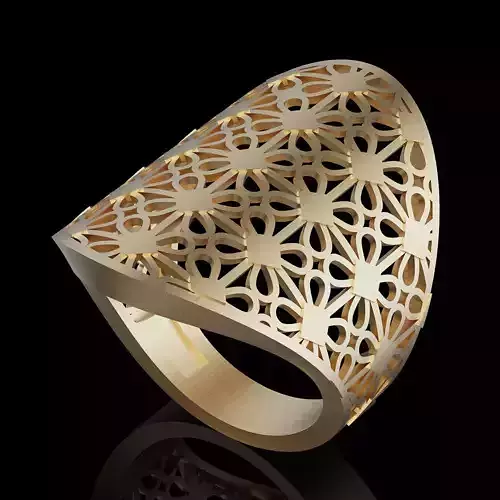 Lux ring silver gold sterling printable jewelry 3D model
