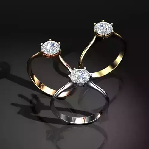 Classic Solitaire Engagement Ring P-01-372-165