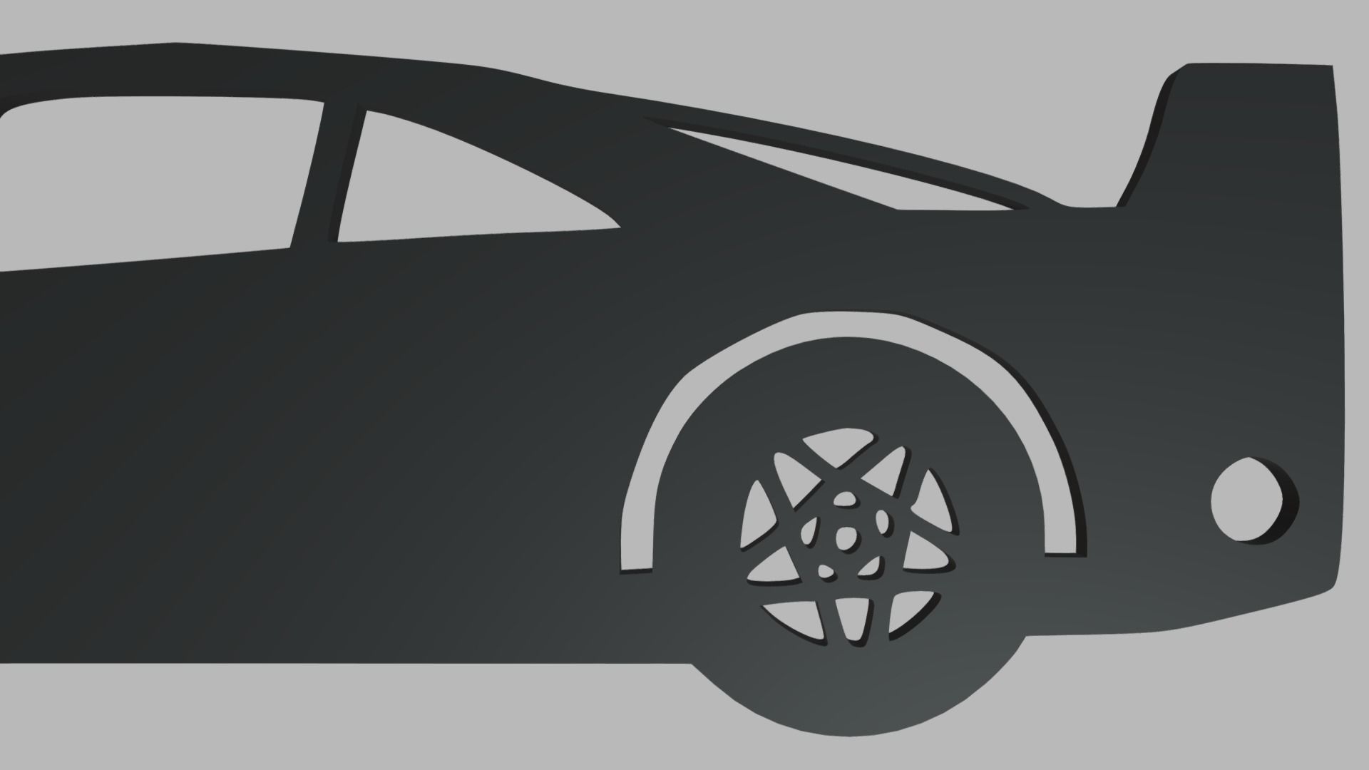 Ferrari F40 Key Ring 3D print model_3