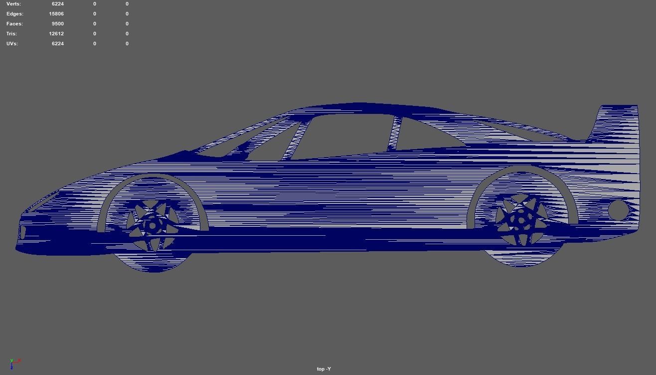 Ferrari F40 Key Ring 3D print model_5