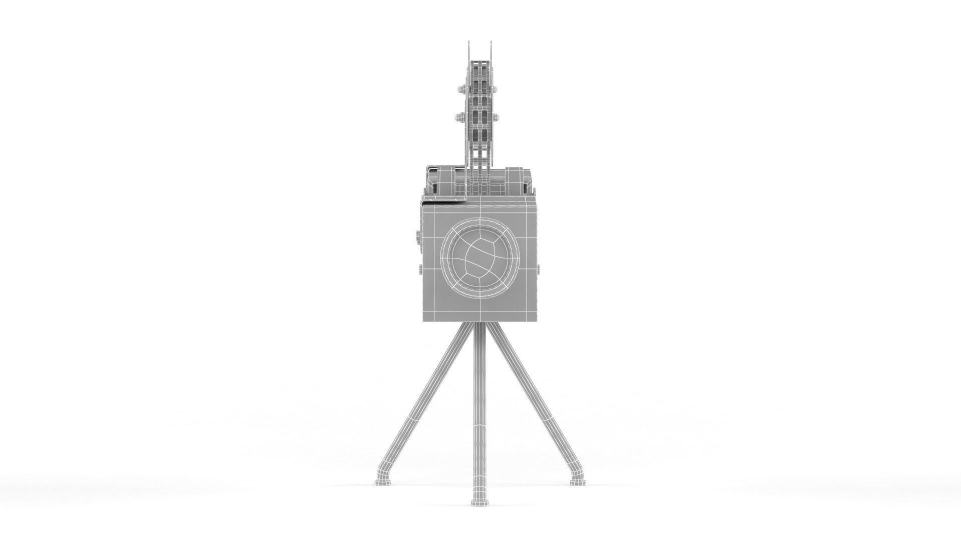 Antique Movie Camera 3D model_8