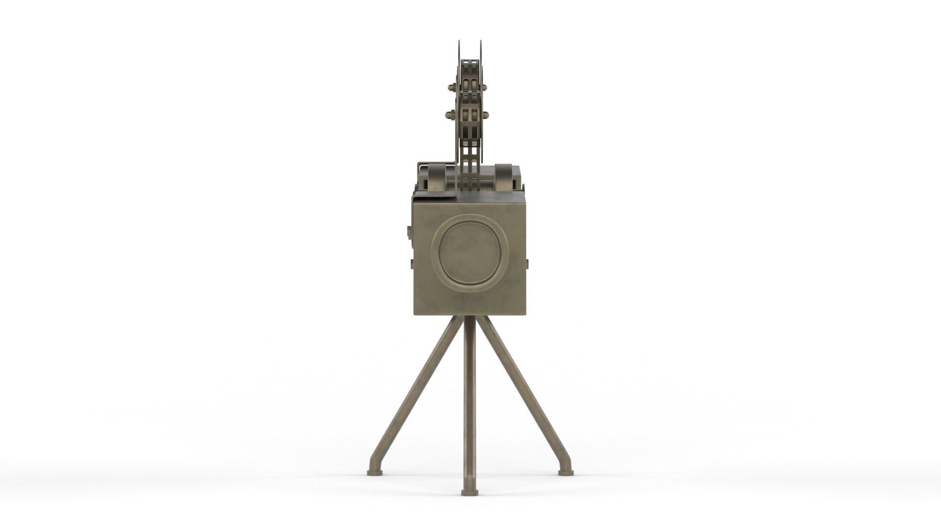 Antique Movie Camera 3D model_2