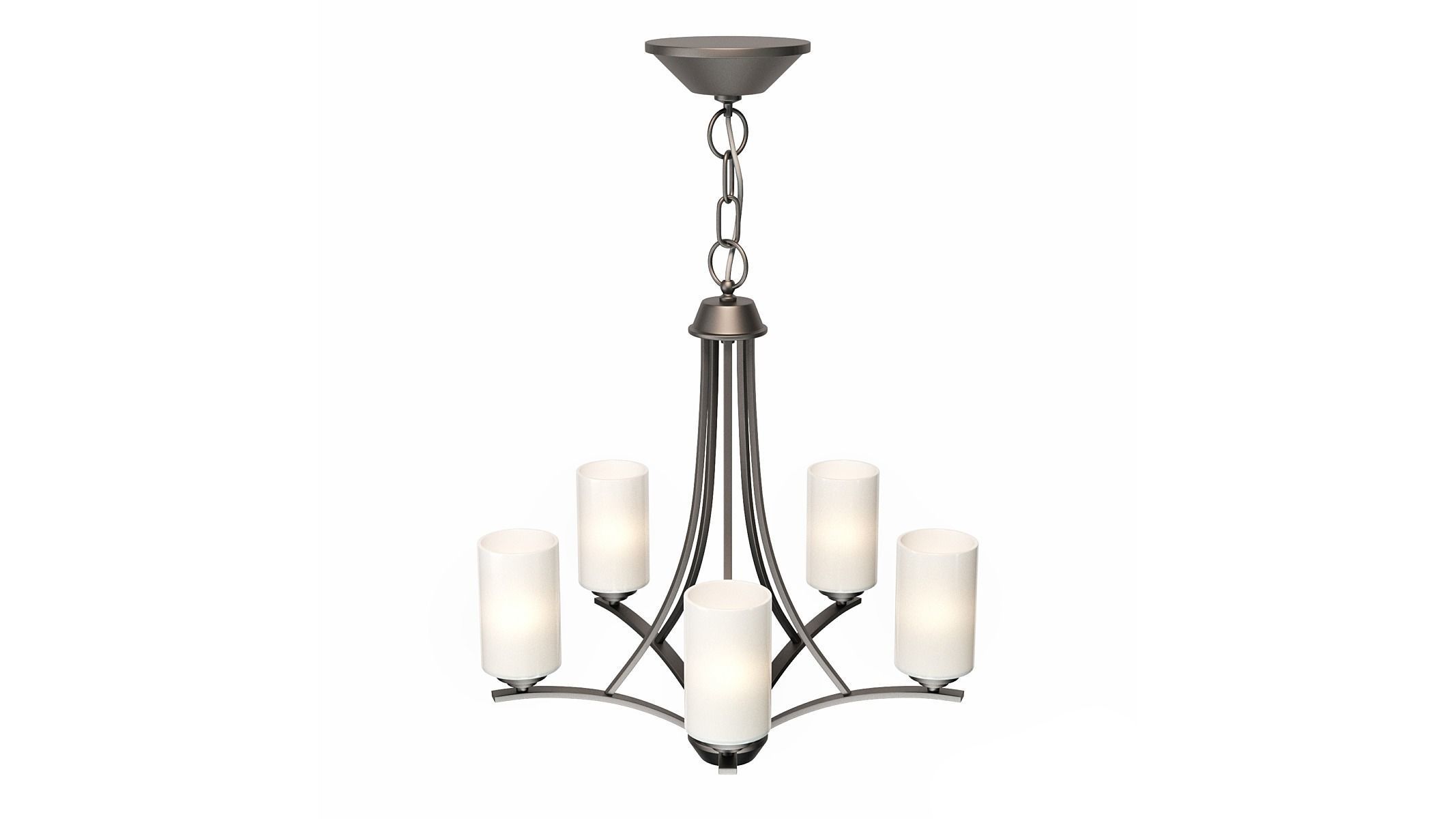 Fehr 5 - Light Shaded Empire Chandelier 3D model_2