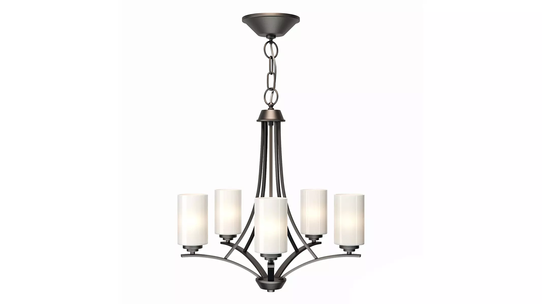 Fehr 5 - Light Shaded Empire Chandelier 3D model_0