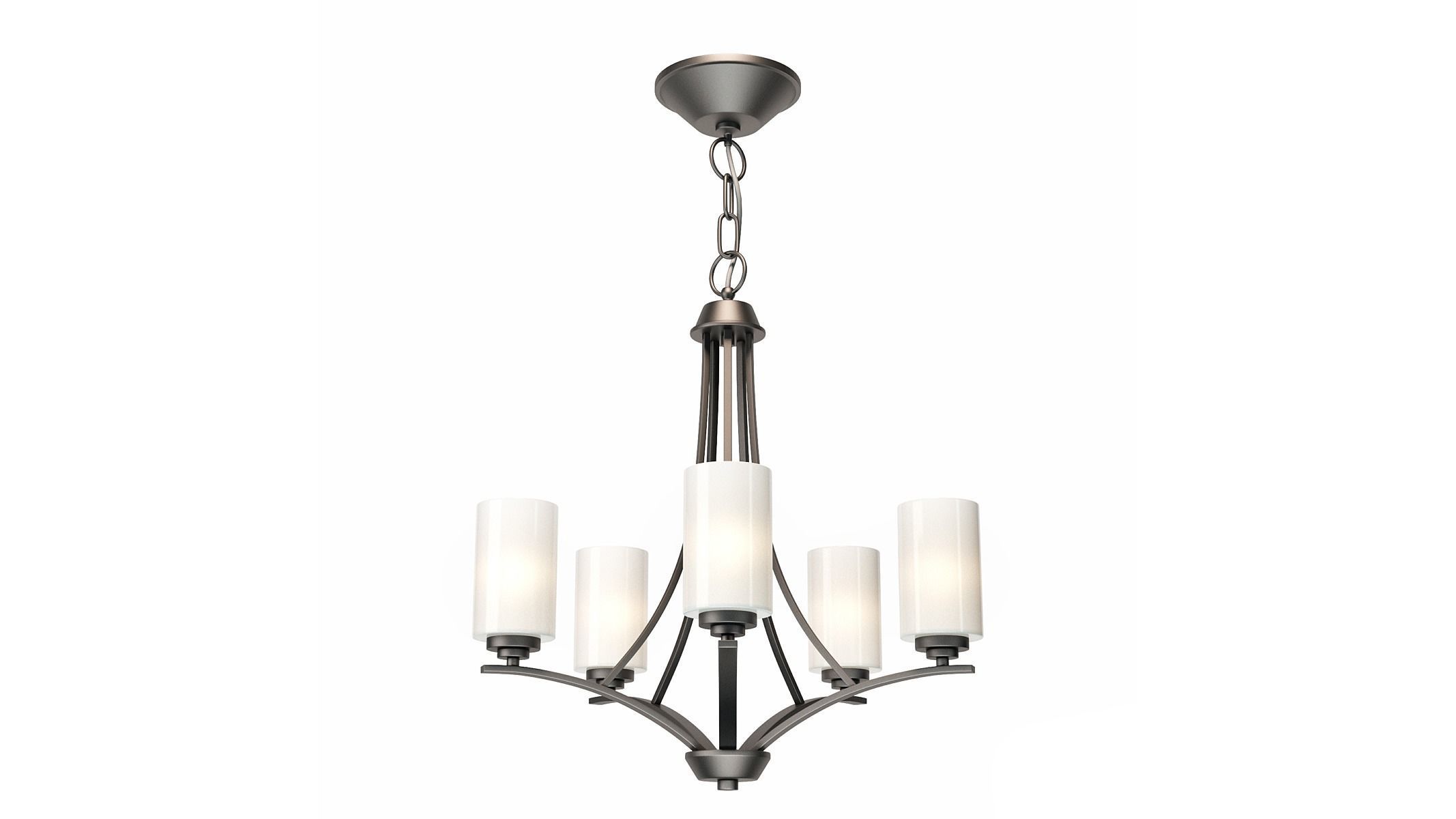 Fehr 5 - Light Shaded Empire Chandelier 3D model_1