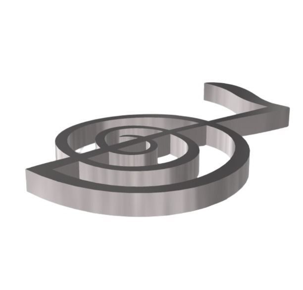 Cho Ku Rei symbol with chakras 3D print model_5