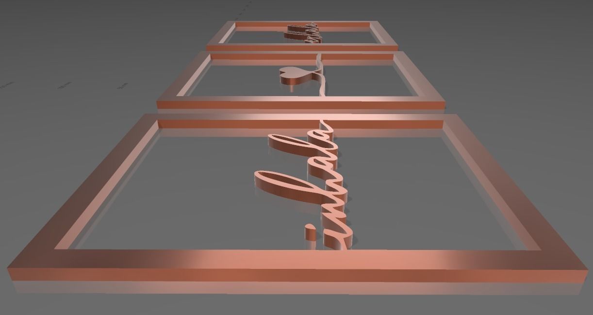 Inhala exhala Triptych wall art 3D print model_3