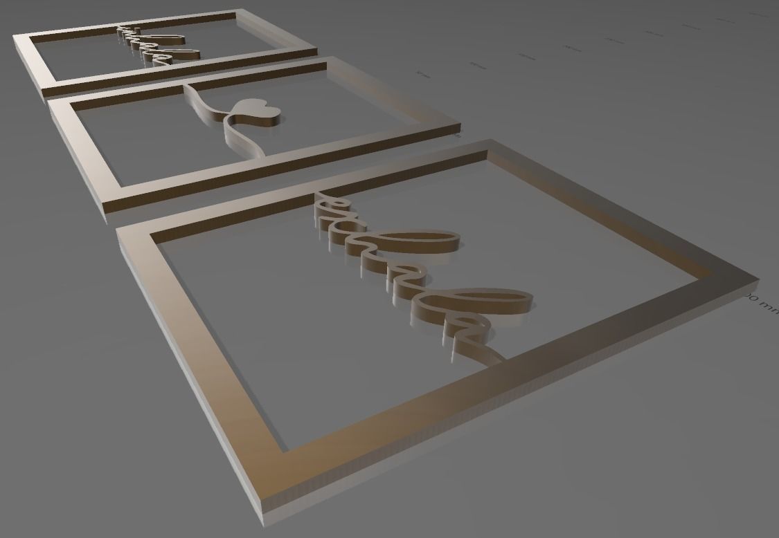 Inhala exhala Triptych wall art 3D print model_2