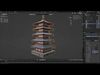 Low poly Japanese Pagoda Low-poly 3D model_1