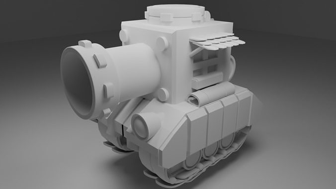 mini tanke estilo chibi Free 3D model