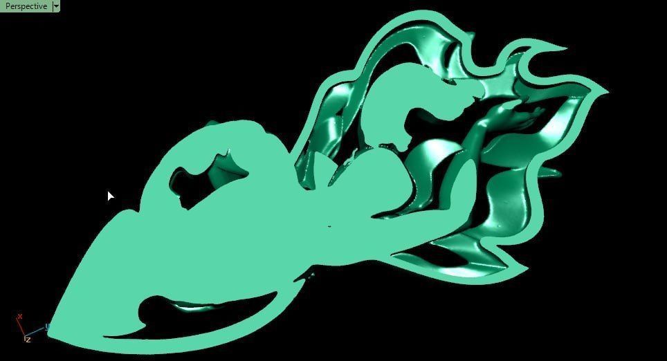 Lady on fire 3D print model_7