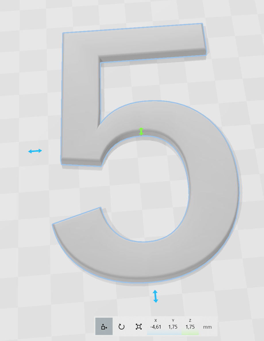 Number 5 3D print model_4