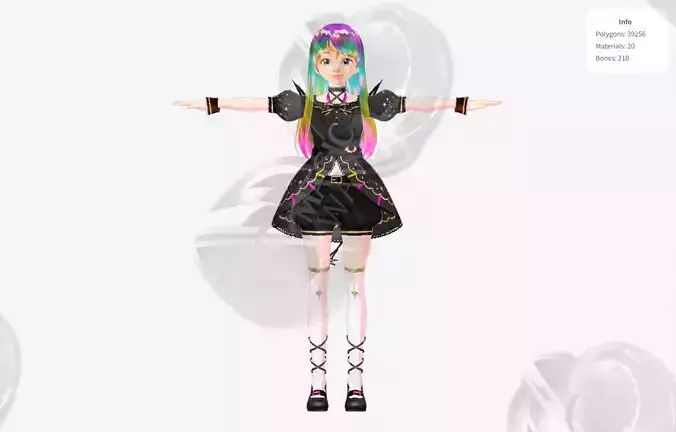 Cartoon Girl Character Rigged - Stylized Style