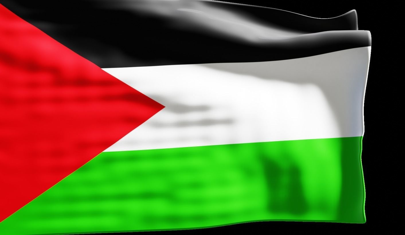  Floating Pride-3D Palestine Flag Animation 3D model_1