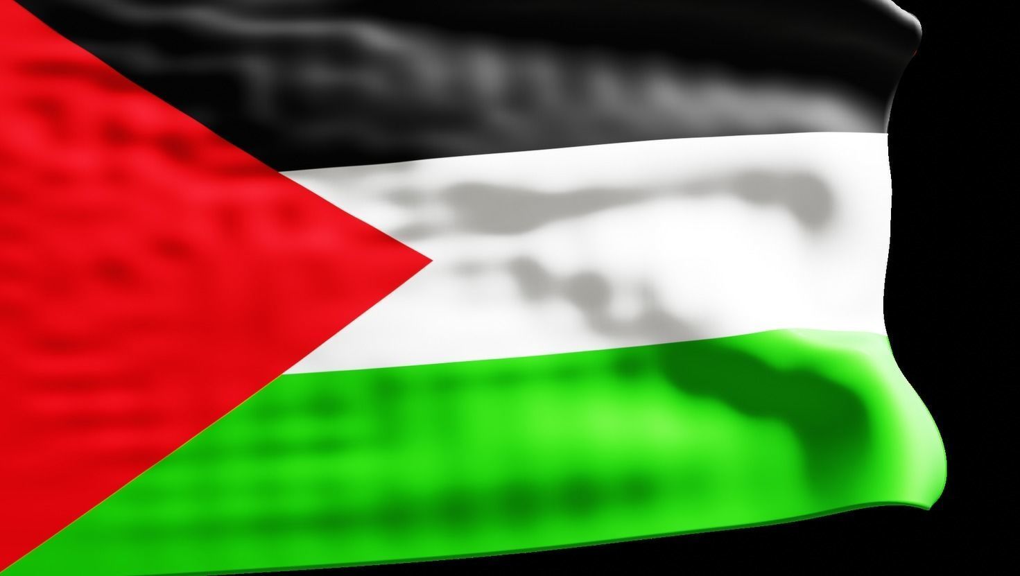  Floating Pride-3D Palestine Flag Animation 3D model_2