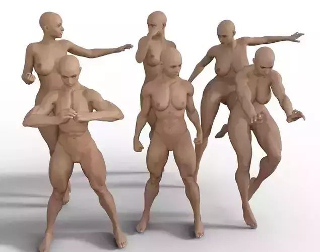 Pack woman super hero posing