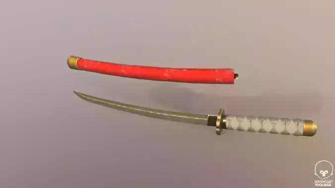 Katana 3D Model - Exquisite Craftsmanship for Digital Realism