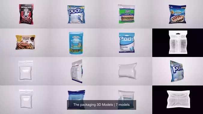The packaging 3D Models 3D Model Collection