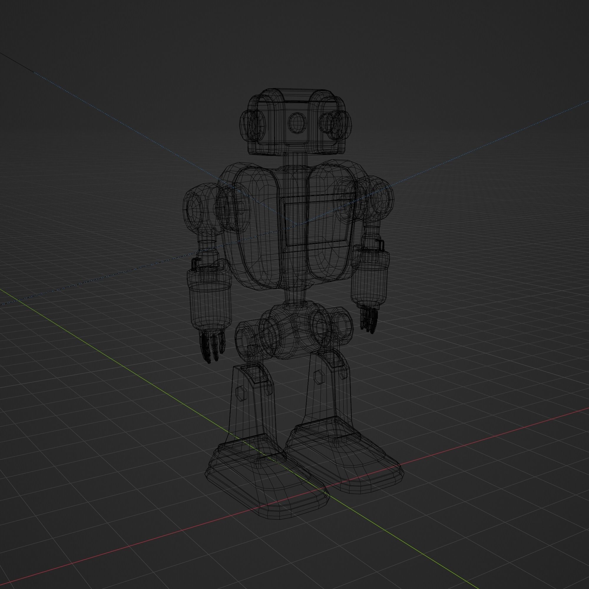 Damaged Robot - Game Ready Low-poly 3D model_4