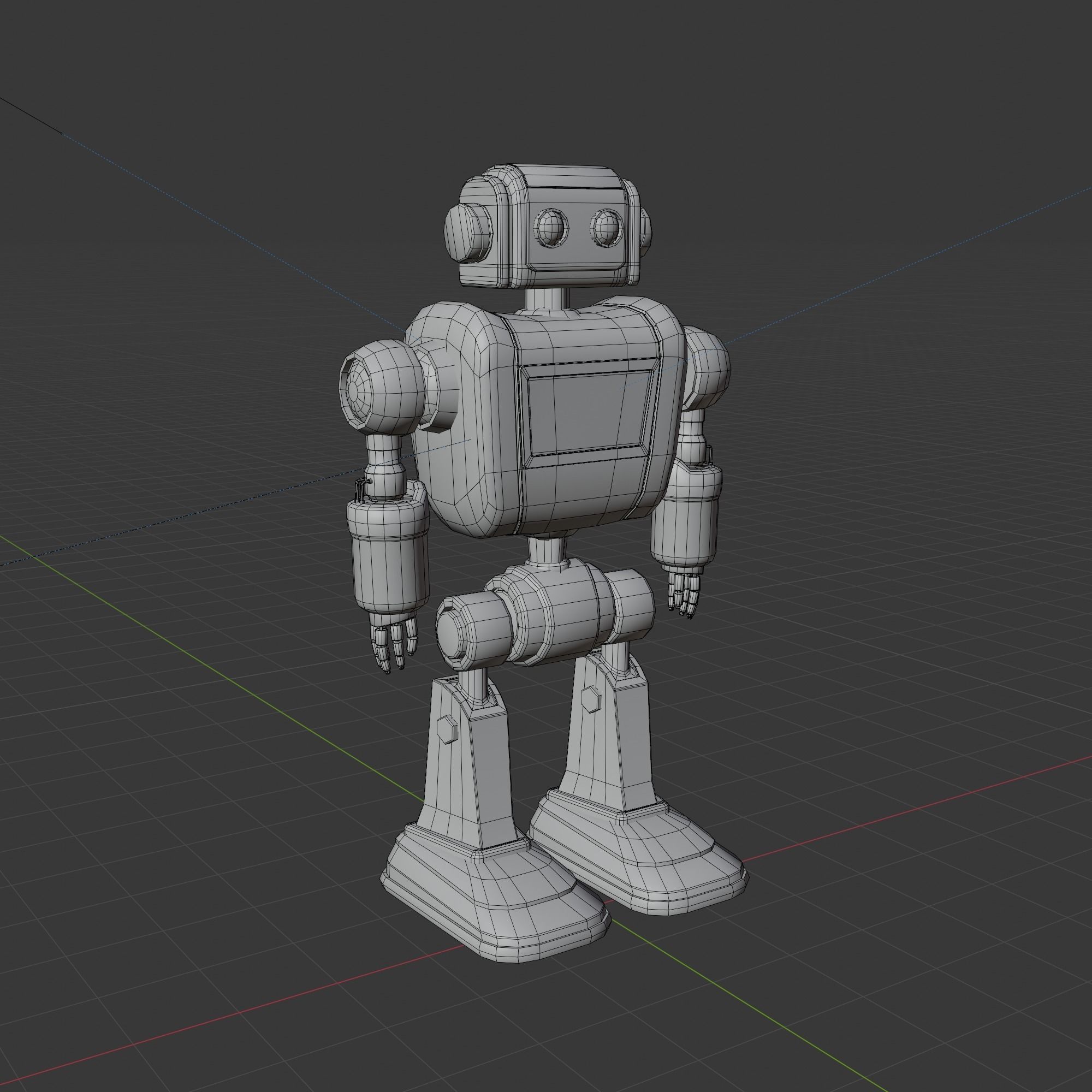 Damaged Robot - Game Ready Low-poly 3D model_3