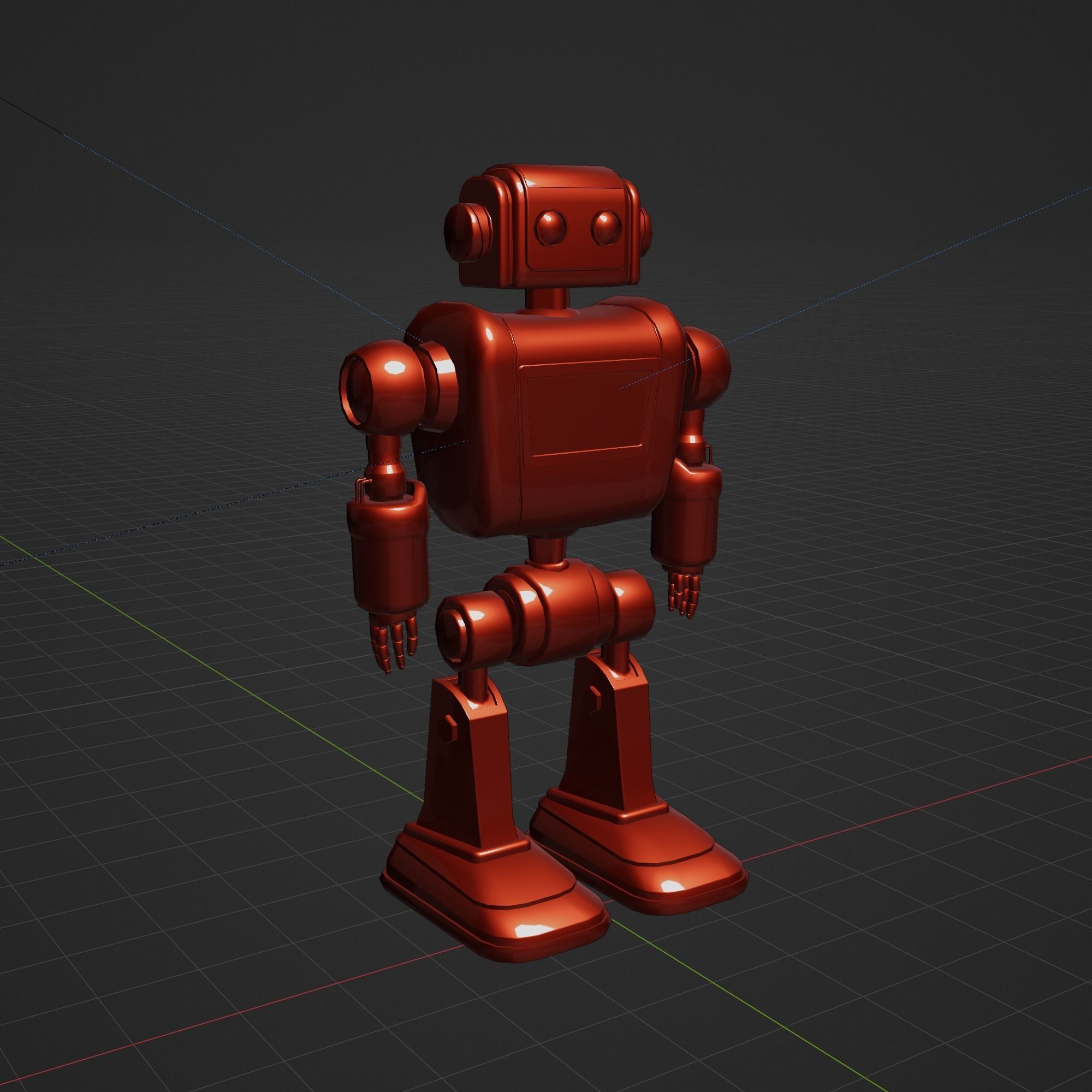 Damaged Robot - Game Ready Low-poly 3D model_5