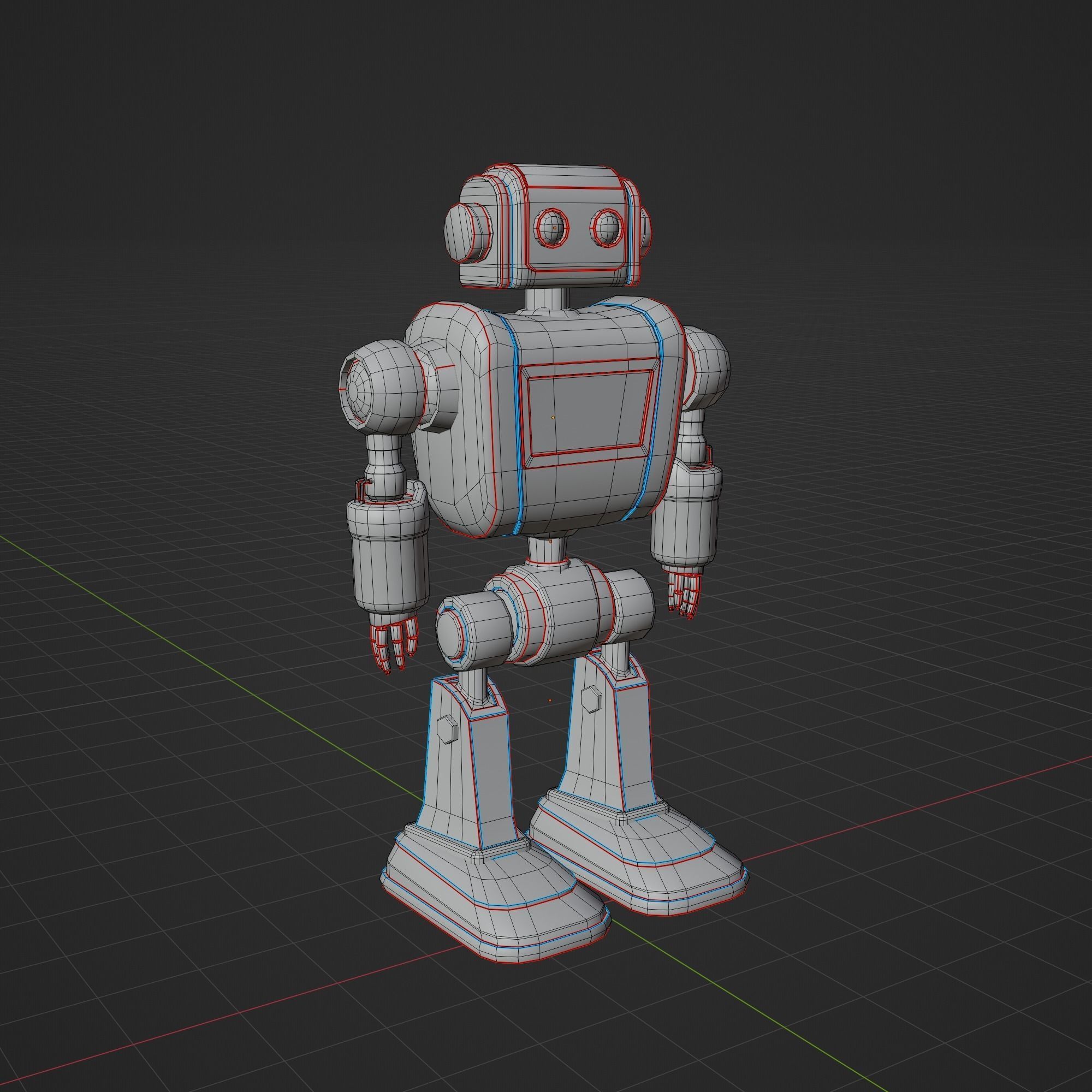 Damaged Robot - Game Ready Low-poly 3D model_6