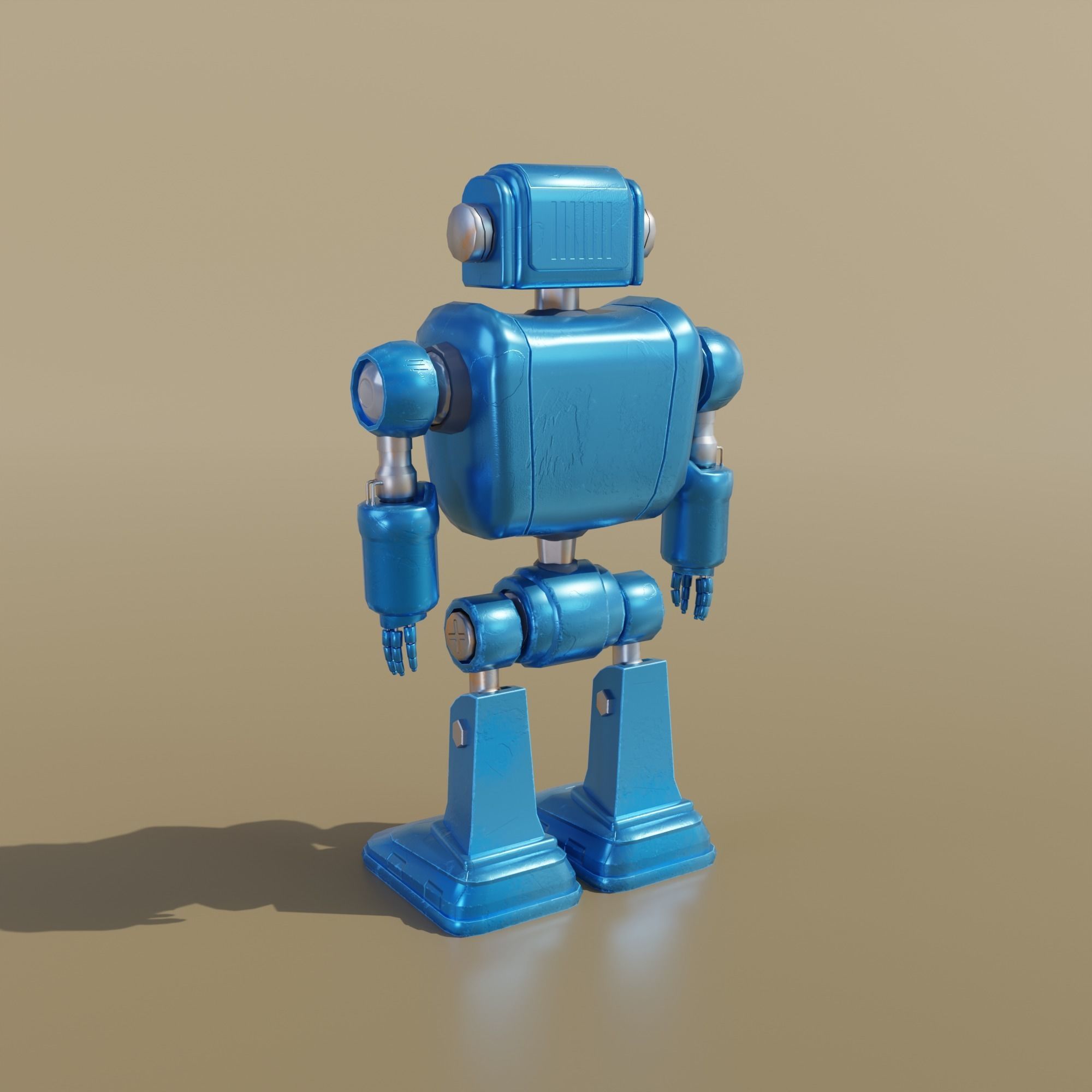 Damaged Robot - Game Ready Low-poly 3D model_2
