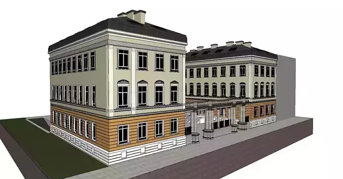 Warsaw King Palace building model 3D model