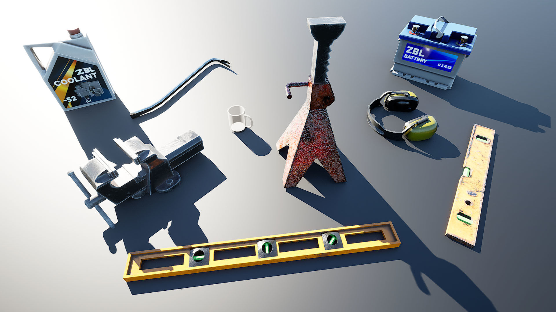 Hand Tools v2 - Unreal Engine Project Low-poly 3D model_1