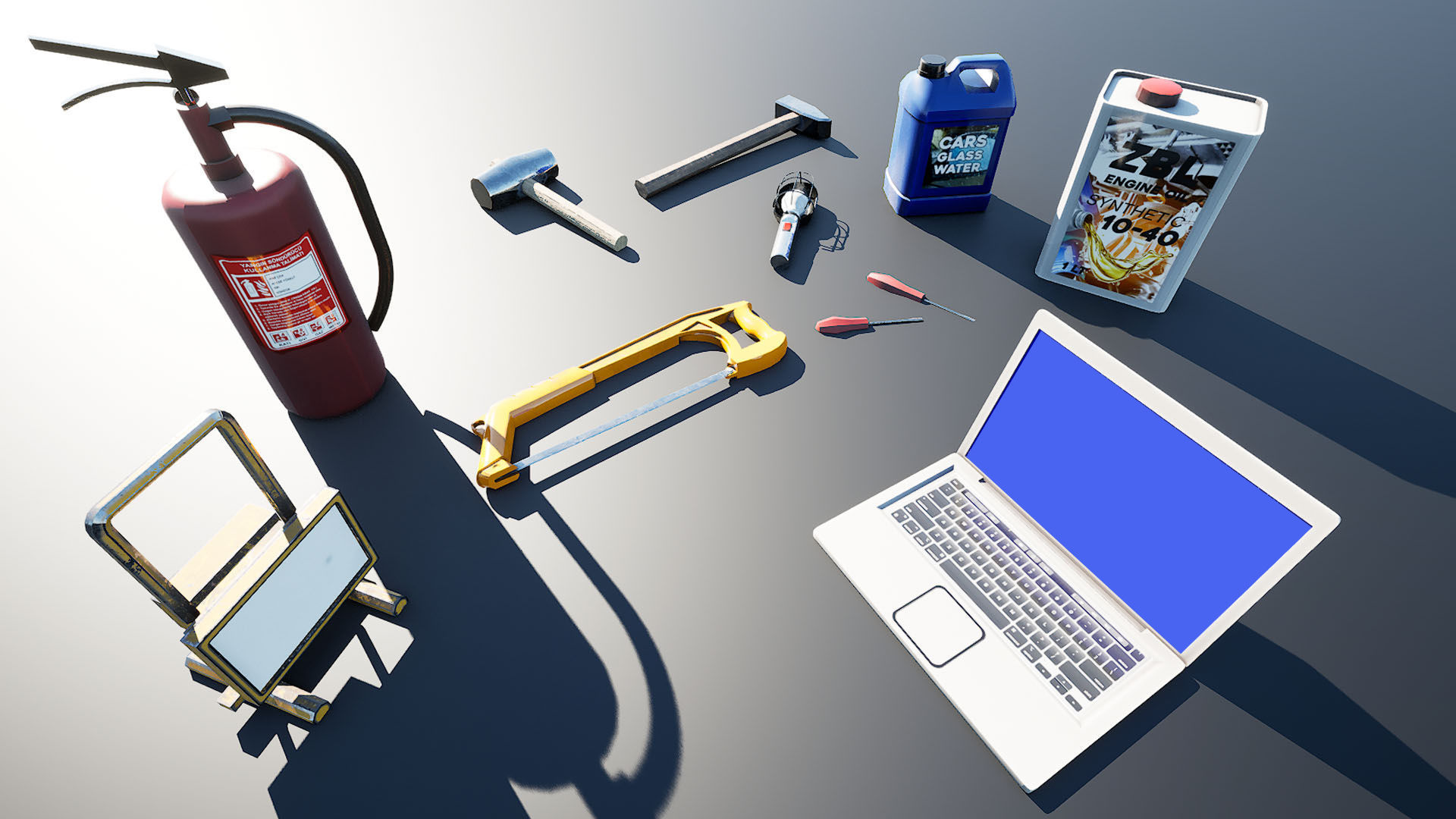 Hand Tools v2 - Unreal Engine Project Low-poly 3D model_2