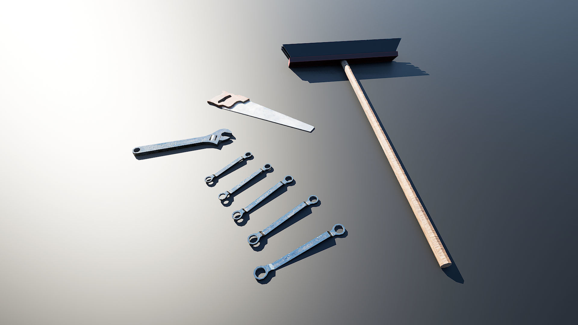 Hand Tools v2 - Unreal Engine Project Low-poly 3D model_5