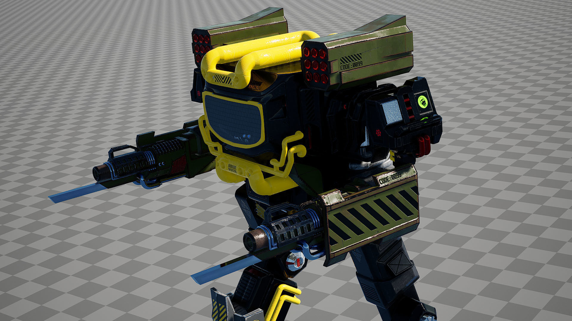 Levo Mech v10 - Unreal Engine Project Low-poly 3D model_5