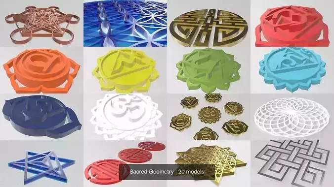 Sacred Geometry 3D Model Collection