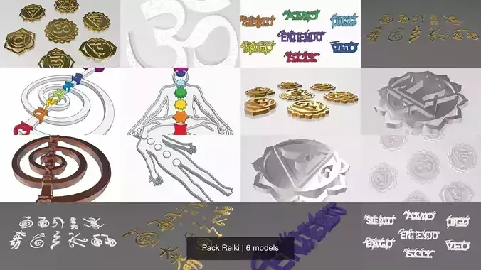 Pack Reiki 3D Model Collection