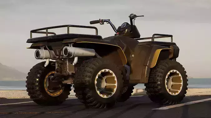 Quad Bike - Unreal Engine Project Low-poly 3D model
