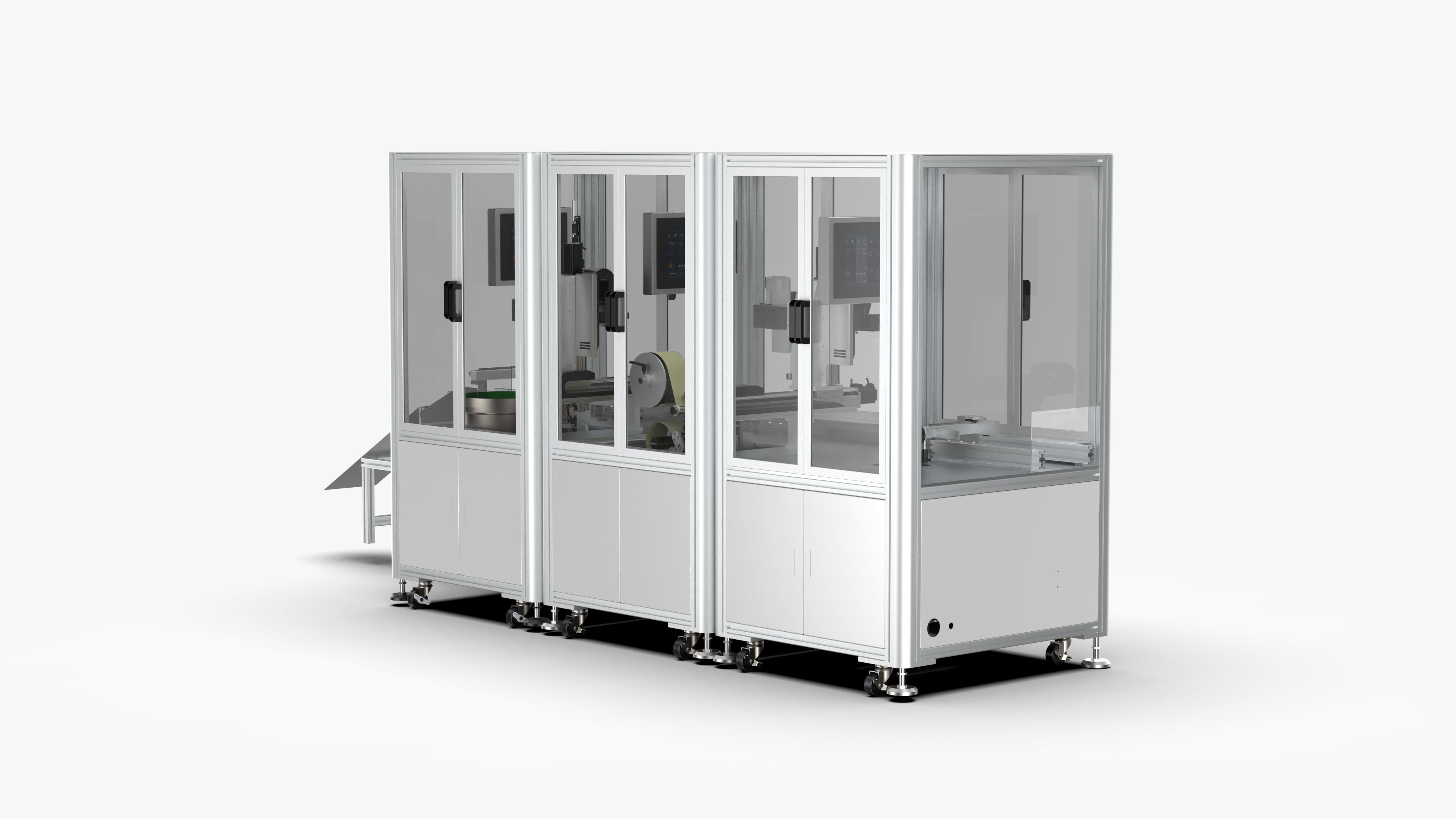 Laser Marking Visual Labeling -Clamping - Buckle Production Line 3D model_3