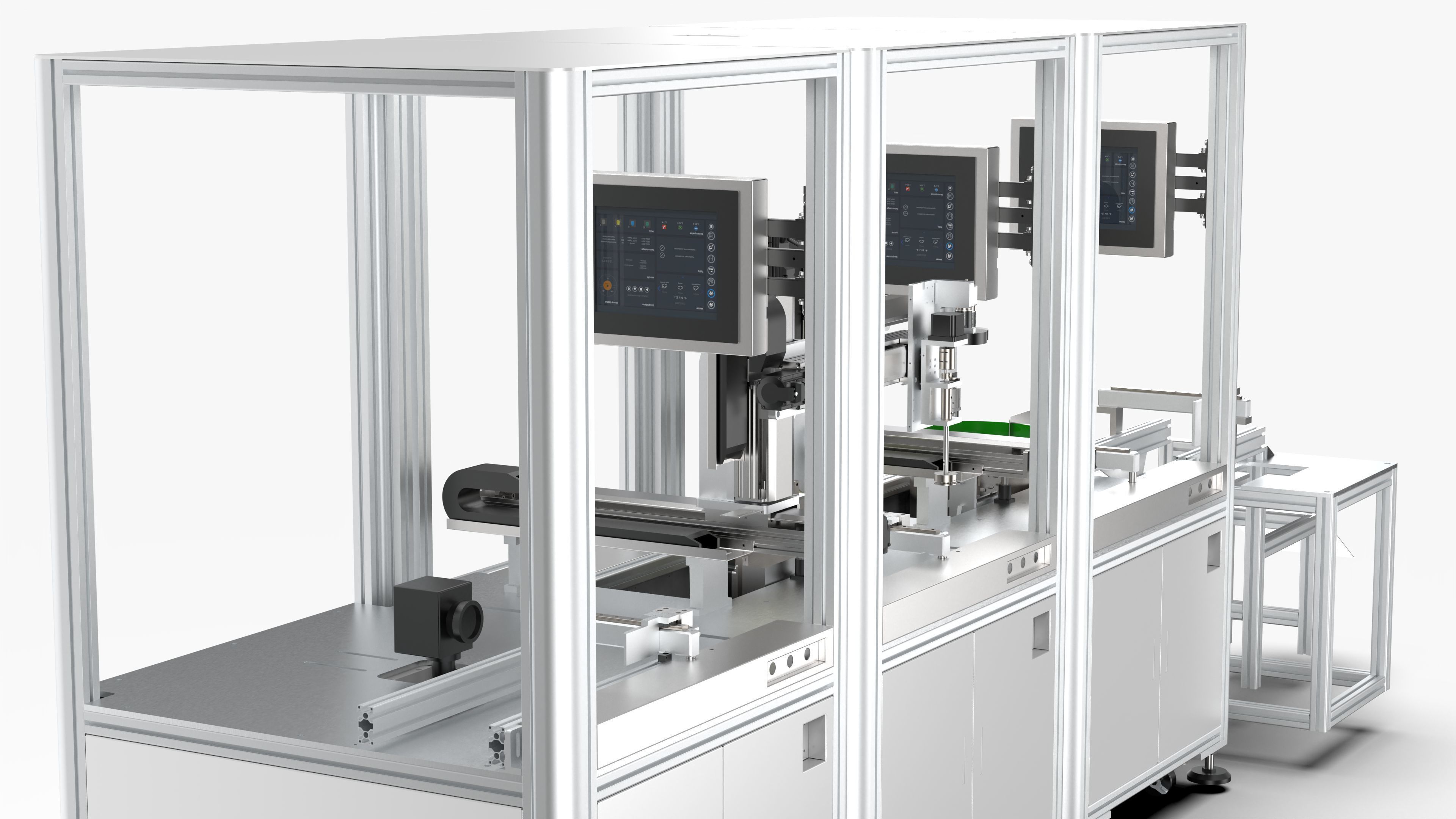 Laser Marking Visual Labeling -Clamping - Buckle Production Line 3D model_20