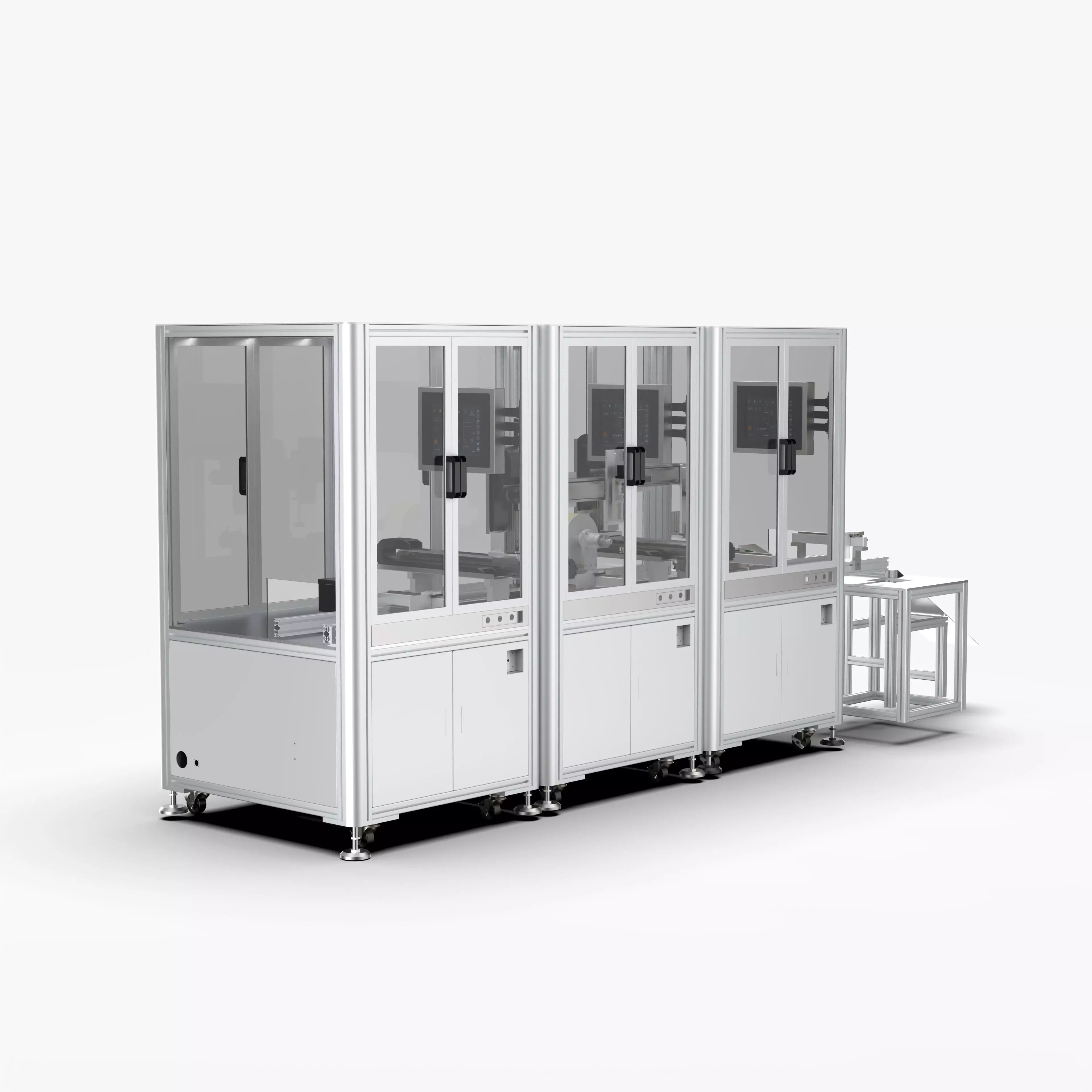 Laser Marking Visual Labeling -Clamping - Buckle Production Line 3D model_0