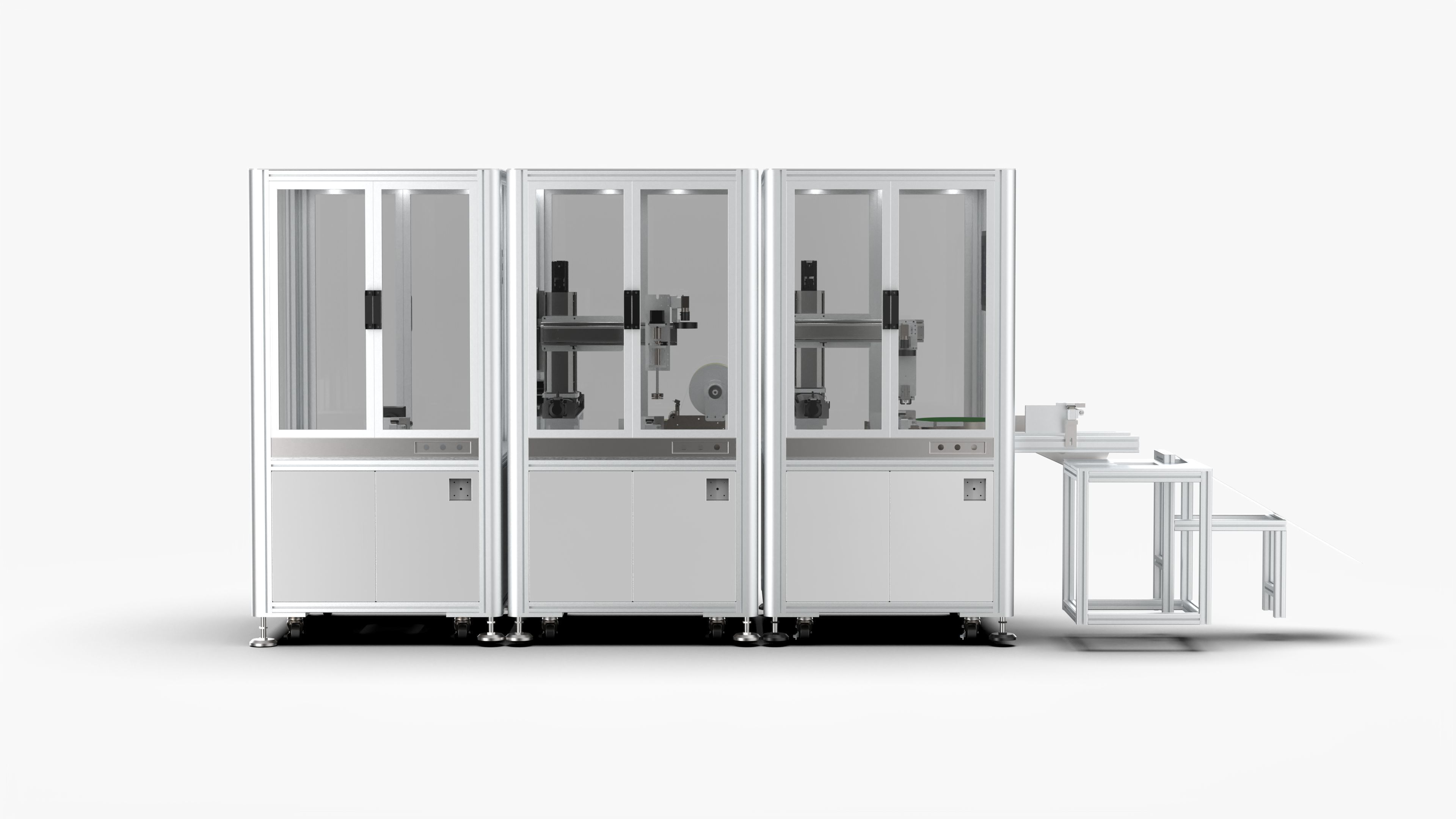 Laser Marking Visual Labeling -Clamping - Buckle Production Line 3D model_7