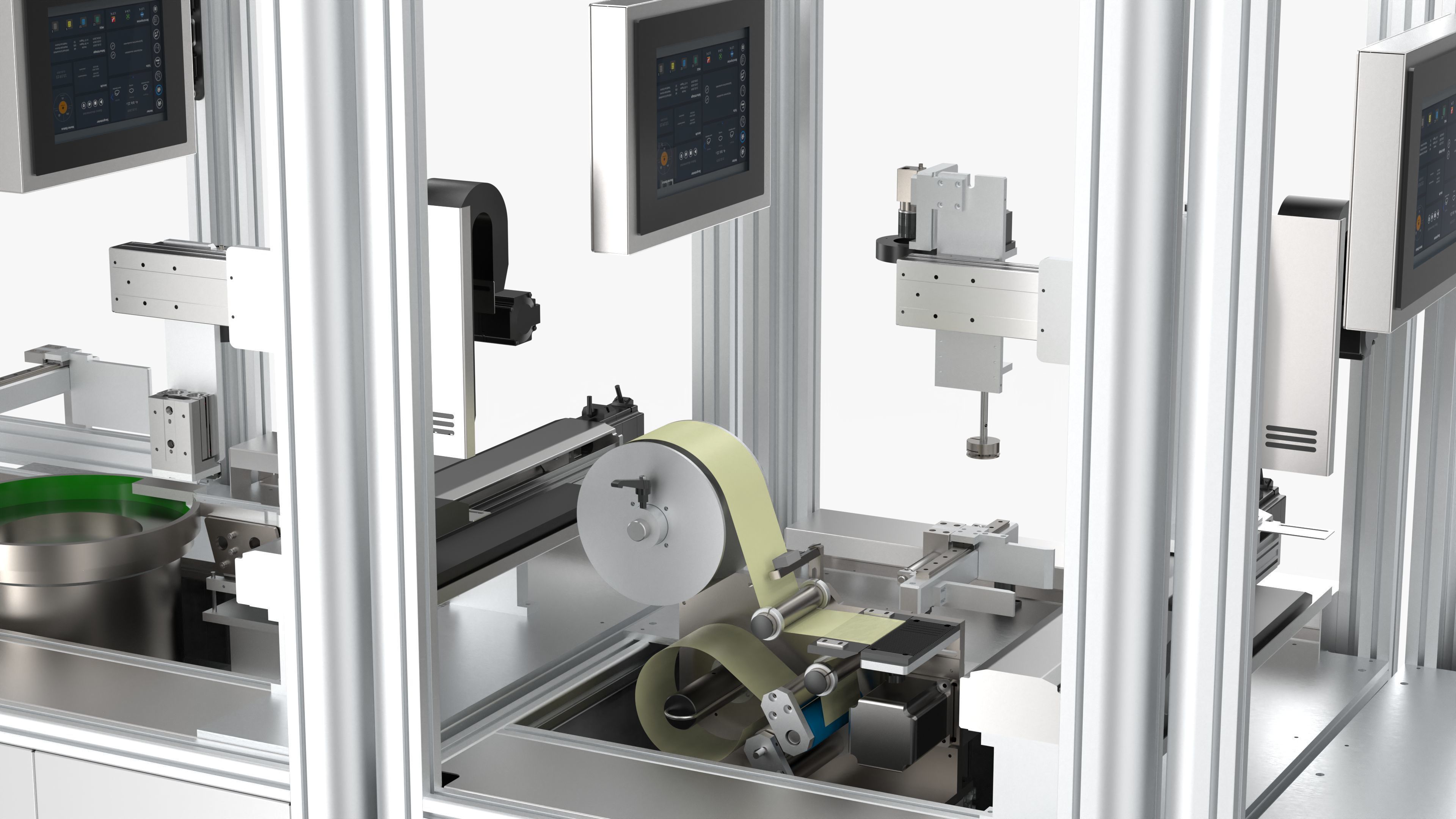 Laser Marking Visual Labeling -Clamping - Buckle Production Line 3D model_14