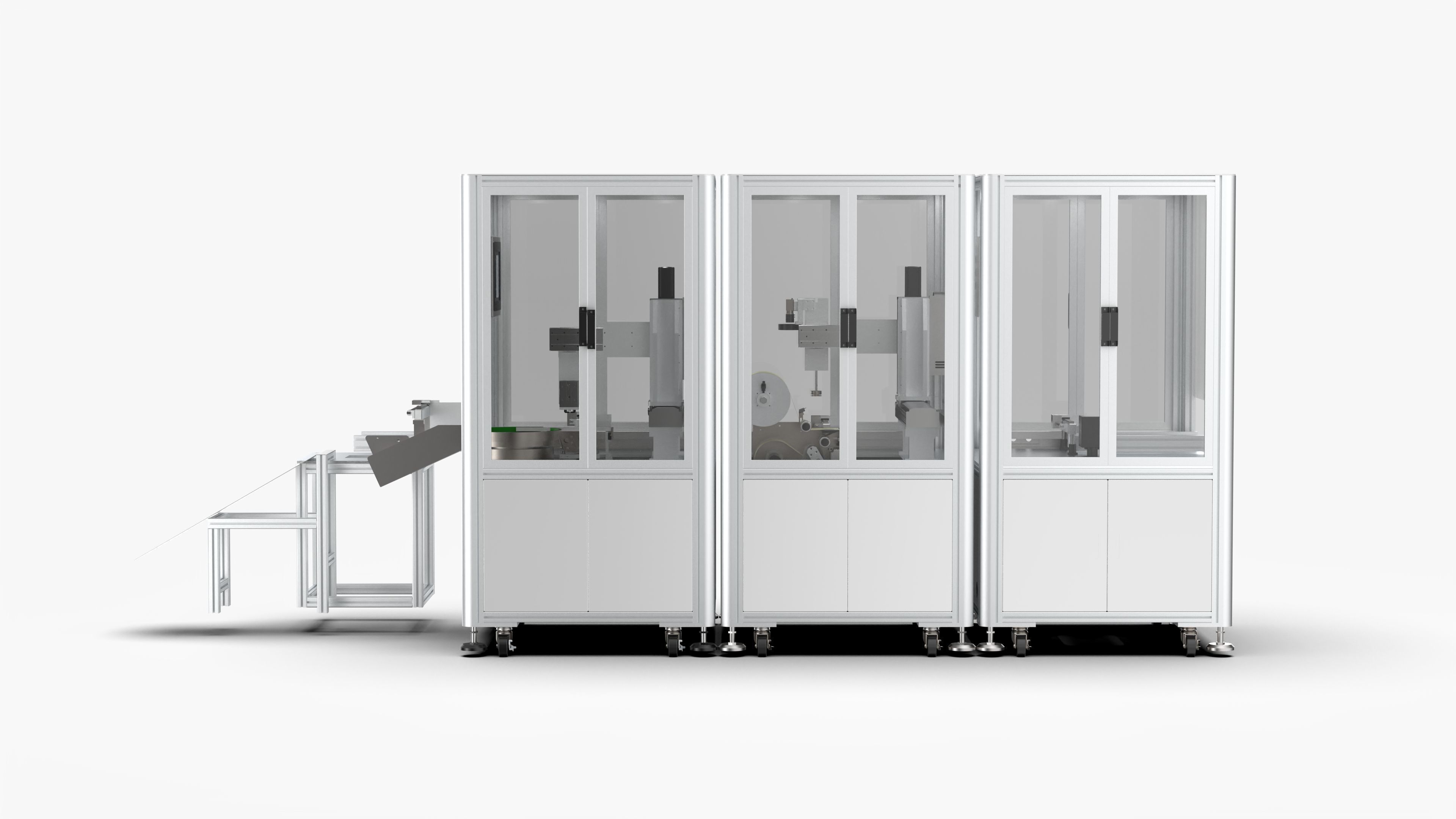 Laser Marking Visual Labeling -Clamping - Buckle Production Line 3D model_4