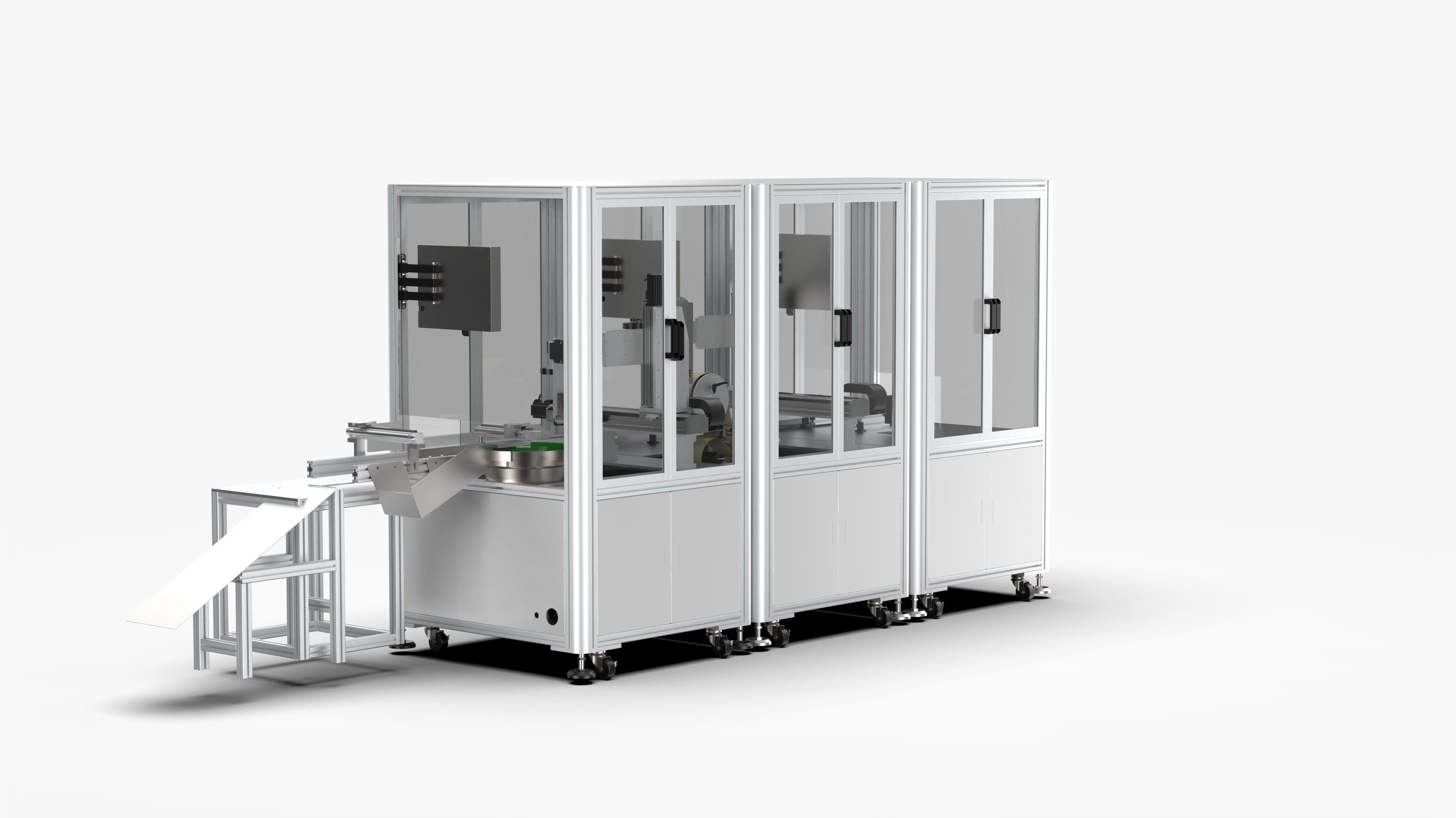 Laser Marking Visual Labeling -Clamping - Buckle Production Line 3D model_2