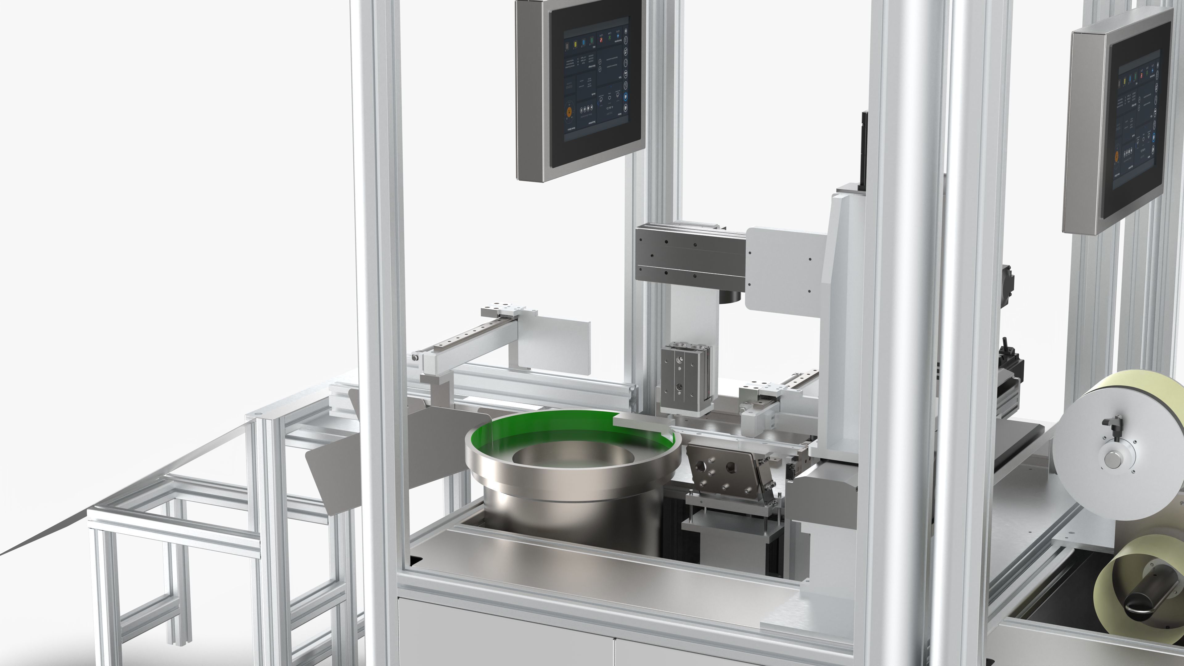 Laser Marking Visual Labeling -Clamping - Buckle Production Line 3D model_15