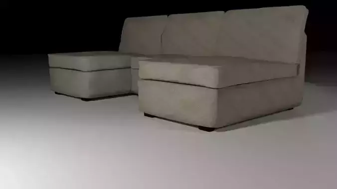 Simple Couch for Blender Cycles Free 3D model