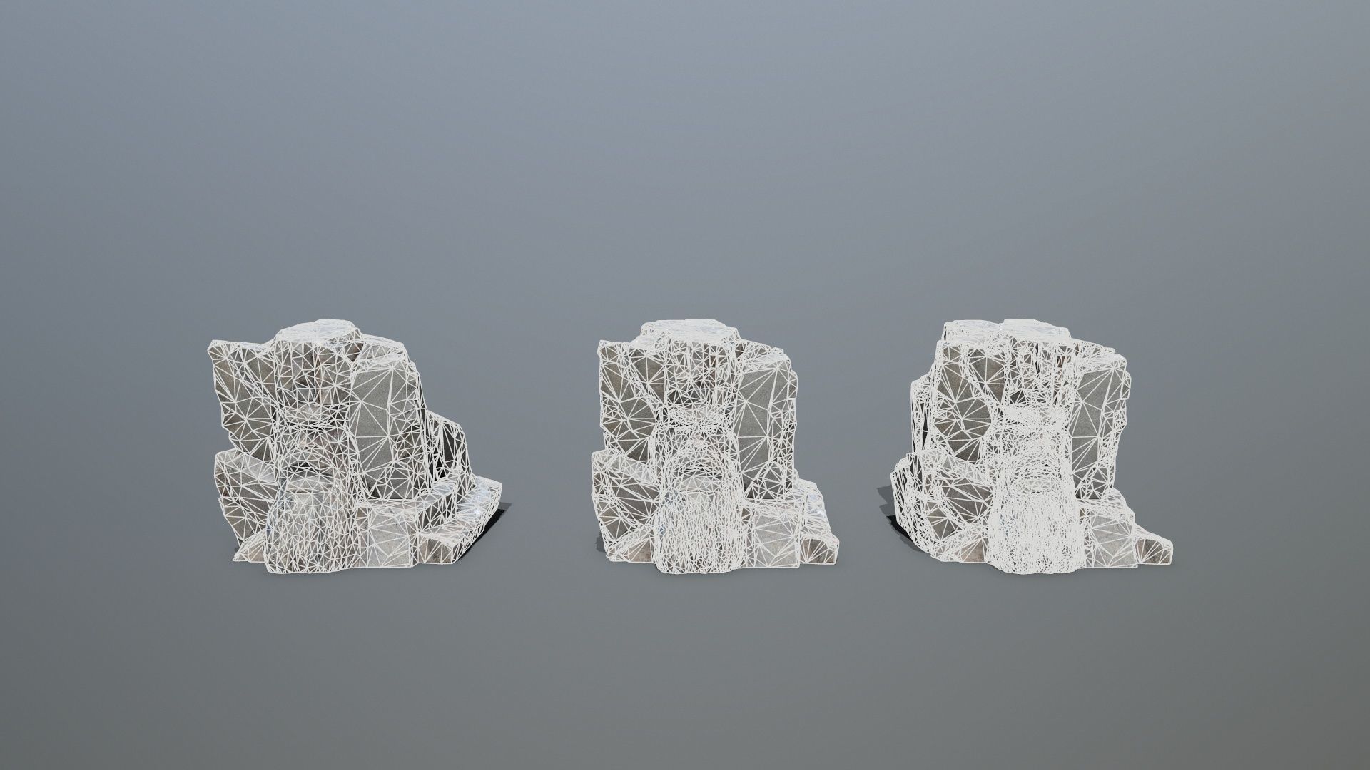 Face of the mountain Low-poly 3D model_13