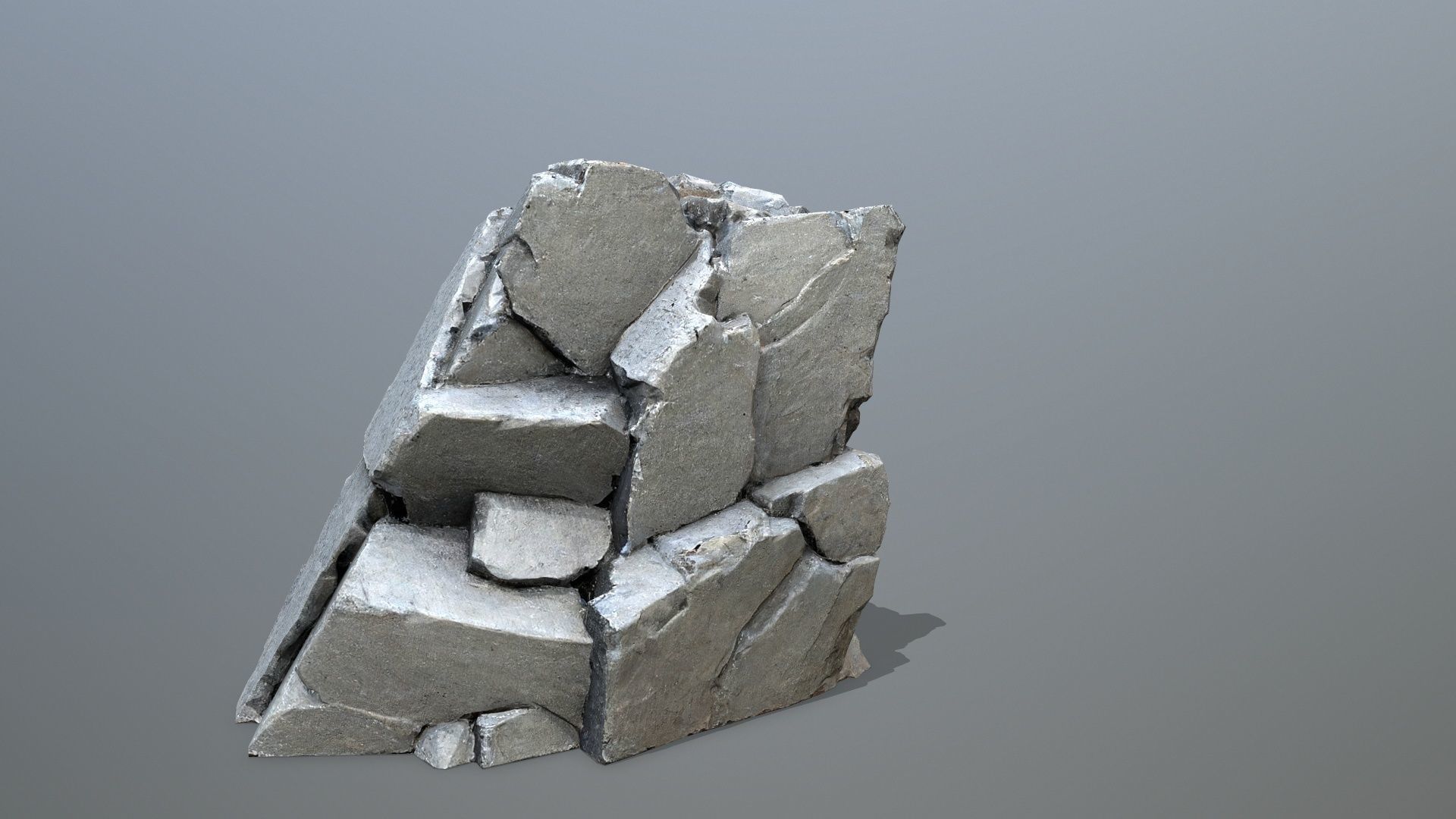 Face of the mountain Low-poly 3D model_5