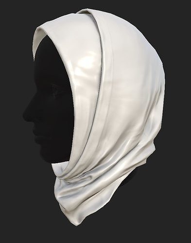 Headscarf Woman 2 Low-poly 3D model