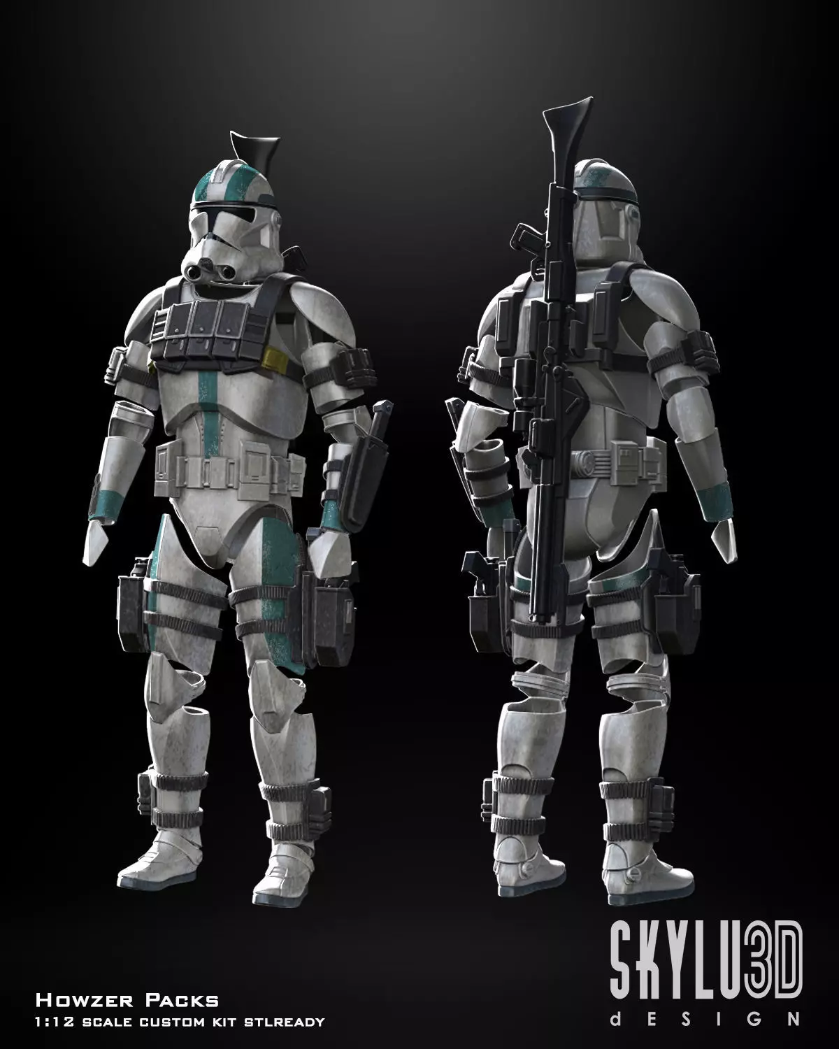 Clone Tactical kit for One12 scale Figure upgrade 3D print model_0