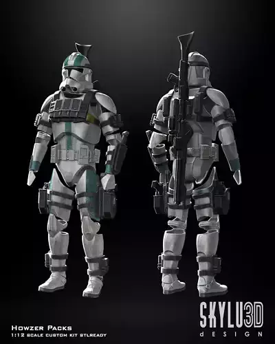 Clone Tactical kit for One12 scale Figure upgrade 3D print model